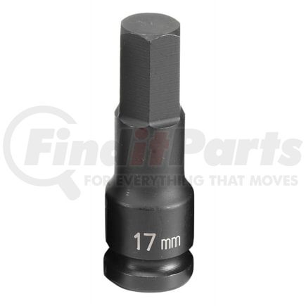 Grey Pneumatic 2917M Socket Driver Bit 1/2" Drive x 17mm Hex Size, 75mm Length, Impact Socket Driver Bit