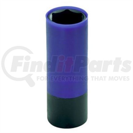 Grey Pneumatic 2022MTP Socket 1/2" Drive x 22mm Hex Size, Orange, Extra-Thin Wall Wheel/Nut Protector Impact Socket