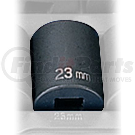 Grey Pneumatic 2023M Socket 1/2" Drive x 23mm Hex Size, 38mm Length, Impact Socket, Type II Shape