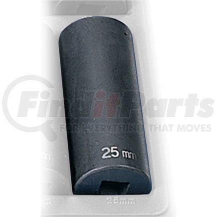 Grey Pneumatic 2025MD Socket 1/2" Drive x 25mm Hex Size, 90mm Deep Length, Impact Socket, Type II Shape