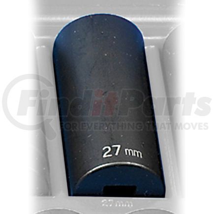 Grey Pneumatic 2127MD Socket 1/2" Drive x 27mm Point Size, 90mm Deep Length, Impact Socket, Type II Shape