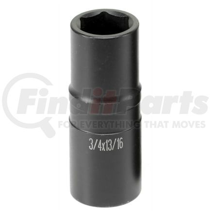 Grey Pneumatic 2346D Socket 1/2" Drive x 3/4" x 13/16" Hex Size, 2.99mm Length, Thin Wall "Flip" Socket