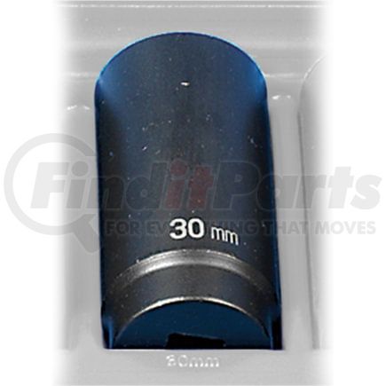 Grey Pneumatic 2130MD Socket 1/2" Drive x 30mm 12-Point, 90mm Deep Length, Impact Socket, Type III Shape