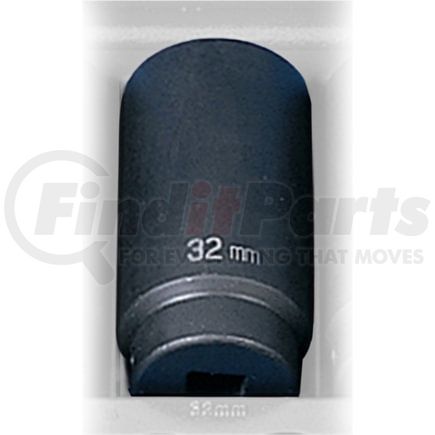 Grey Pneumatic 2032MD Socket 1/2" Drive x 32mm Hex Size, 90mm Deep Length, Impact Socket, Type III Shape