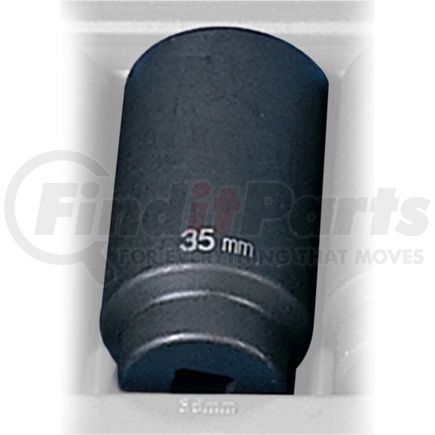 Grey Pneumatic 2035MD Socket 1/2" Drive x 35mm Hex Size, 90mm Deep Length, Impact Socket, Type III Shape