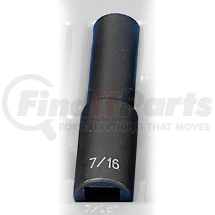 Grey Pneumatic 2114D Socket 1/2" Drive x 7/16" 12-Point Size, 3.27mm Deep Length, Impact Socket, Type I Shape