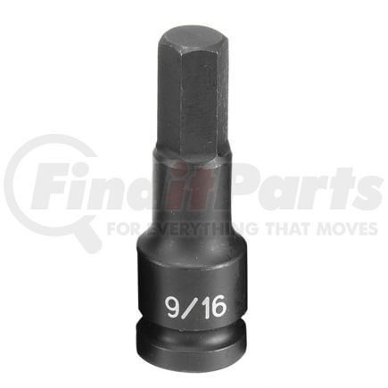 Grey Pneumatic 2918F Socket Driver Bit 1/2" Drive x 9/16" Hex Size, 2.95mm Length, Impact Socket Driver Bit