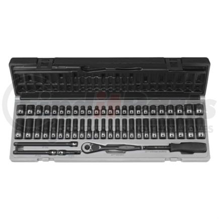 Grey Pneumatic 89653CRD 53 Pc. 1/4" Drive 6 Point SAE & Metric Standard and Deep Duo-Socket Set