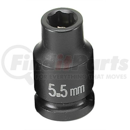 Grey Pneumatic 955MG Socket 1/4" Drive x 5.5mm Hex Size, 23mm Length, Magnetic Impact Socket, Type I Shape