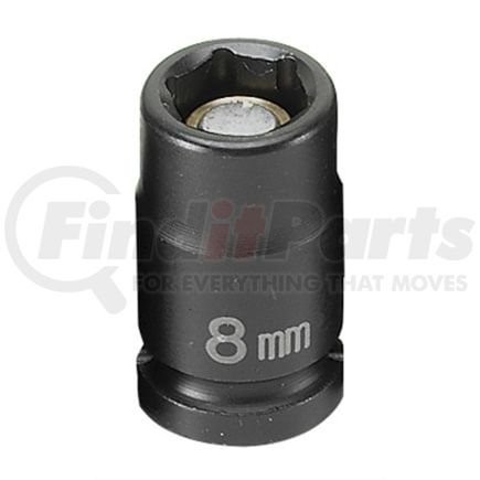 Grey Pneumatic 908MG 1/4" Drive x 8mm Magnetic Standard Impact Socket
