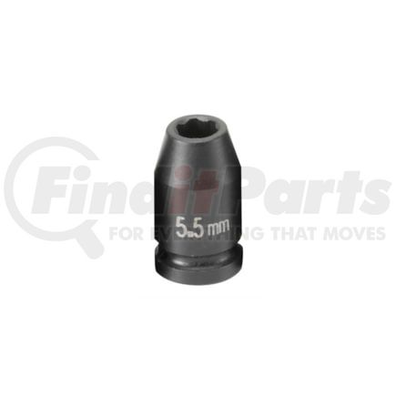 Grey Pneumatic 955MS Socket 1/4" Drive x 5.5mm Hex Size, 23mm Length, Impact Socket, Type I Shape