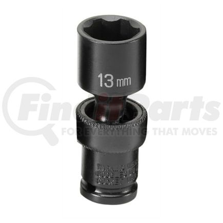 Grey Pneumatic 913UMS 1/4" Surface Drive x 13mm Standard Universal Socket