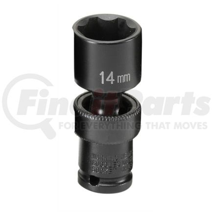 Grey Pneumatic 914UMS Socket 1/4" Drive x 14mm Hex Size, 48mm Length, Universal Impact Socket