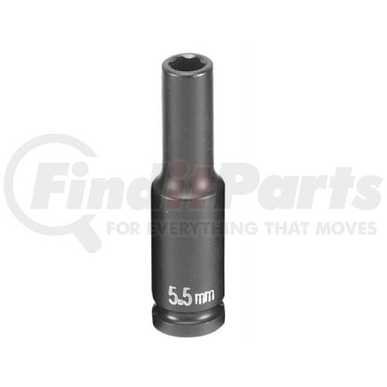 Grey Pneumatic 955MDS Socket 1/41" Deep x 5.5mm Hex Size, 50mm Deep Length, Impact Socket, Type II Shape