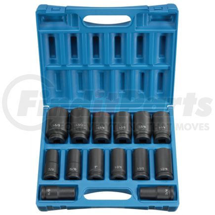Grey Pneumatic 8038D Socket Set 14-Piece 3/4 in. Drive Deep Socket Set