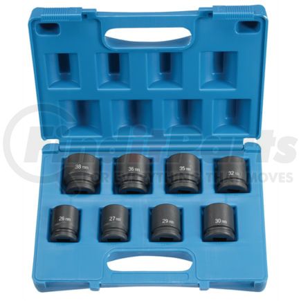 Grey Pneumatic 8134M Socket Set 8-Piece, 3/4" Drive 6-Point, 26mm to 38mm Length, Impact Socket Set, with Case