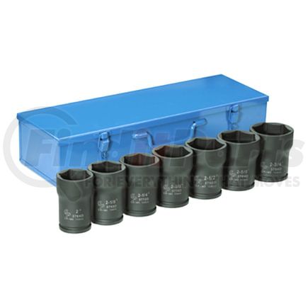 Grey Pneumatic 8370 Rack and Pinion Seal Kit 3/4" Dr Truck Pinion Locknut Impact Socket Set, 7 pc