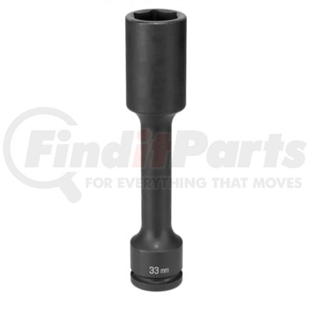Grey Pneumatic 3433MDL Socket 3/4" Drive x 33mm Hex, 6-Point, 230mm Length, Extra-Long Impact Socket