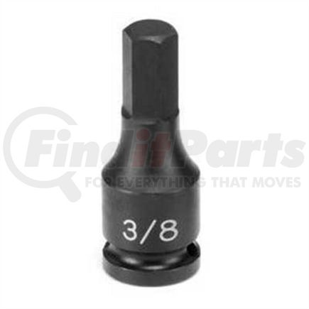 Grey Pneumatic 1909M Socket Driver Bit 3/8" Drive x 9mm Hex Size, 50mm Length, Impact Socket Driver Bit
