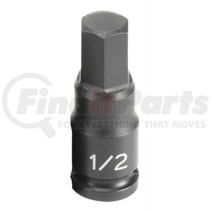 Grey Pneumatic 1916F Socket Driver Bit 3/8" Drive x 1/2” Hex Size, 1.97mm Length, Impact Socket Driver Bit
