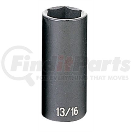 Grey Pneumatic 1026D Socket 3/8" Drive x 13/16" Hex Size, 2.56mm Deep Length, Impact Socket, Type II Shape