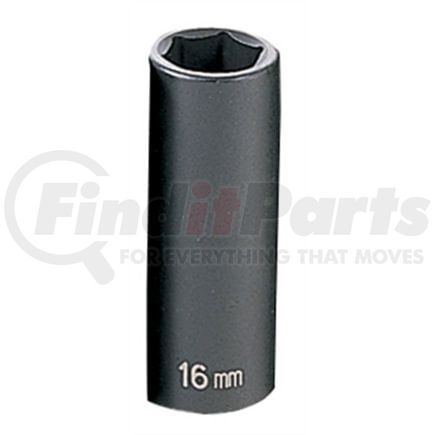 Grey Pneumatic 1016MD Socket 3/8" Drive x 16mm Hex Size, 65mm Deep Length, Impact Socket, Type II Shape