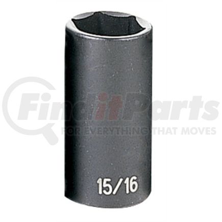 Grey Pneumatic 1030D Socket 3/8" Drive x 15/16" Hex Size, 2.56mm Deep Length, Impact Socket, Type II Shape