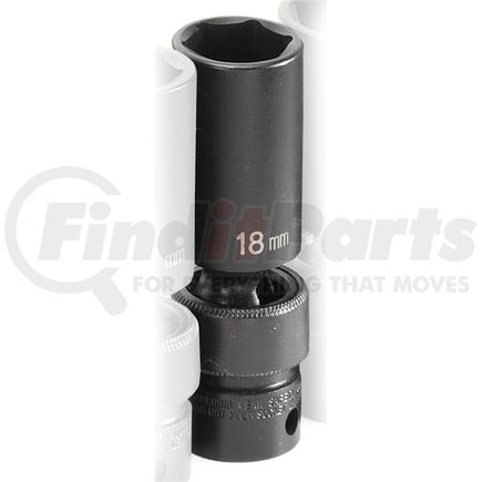 Grey Pneumatic 1018UMD 3/8" Drive x 18mm Deep Universal Impact Socket