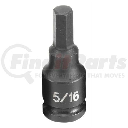 Grey Pneumatic 1910F Socket Driver Bit 3/8" Drive x 5/16” Hex Size, 1.97mm Length, Impact Socket Driver Bit