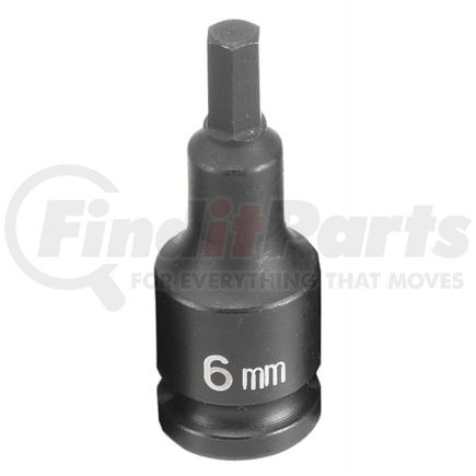 Grey Pneumatic 1906M Socket Driver Bit 3/8" Drive x 6mm Hex Size, 50mm Length, Impact Socket Driver Bit
