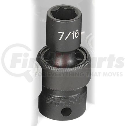 Grey Pneumatic 1014U Socket 3/8" Drive x 7/16” Hex Size, SAE, 2.09mm Length, Universal Impact Socket