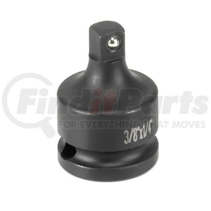 Grey Pneumatic 1128A Bit Driver Adapter 3/8" Drive, 3/8" Female End x 1/4" Male End, with Friction Ball