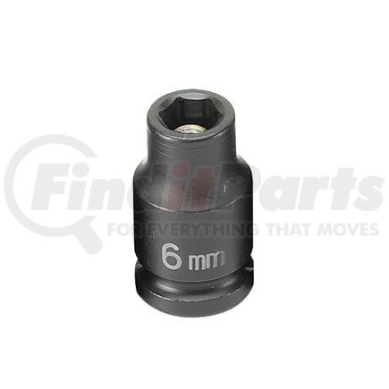 Grey Pneumatic 906MG Socket 1/4" Drive x 6mm Hex Size, 23mm Length, Magnetic Impact Socket, Type I Shape