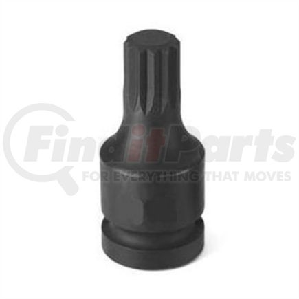 Grey Pneumatic 2116S Socket Driver Bit 1/2" Drive x M16 Size, 2.17mm Length, Triple Square Impact Socket Driver Bit