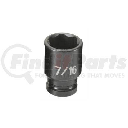 Grey Pneumatic 914RS Socket 1/4" Drive x 7/16" Hex Size, 0.91" Length, Impact Socket, Type II Shape