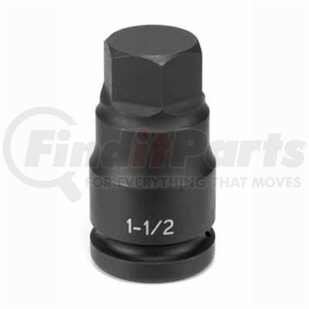 Grey Pneumatic 4936M Socket Driver Bit 1" Drive x 55mm 12-Point Size, 84mm Length, Impact Socket, Type III Shape