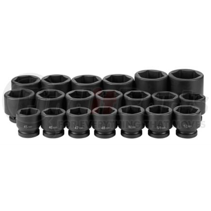 Grey Pneumatic 9020M Socket Set 20 Pc. 1" Drive Metric Impact Set