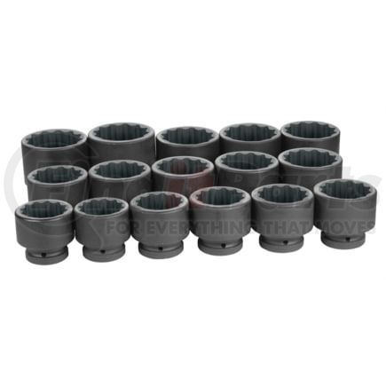 Grey Pneumatic 9116 1" Drive 16 Pc. Standard Set - 12 Point