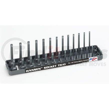 Hansen Global 1402 1/4" Drive Metric Socket Holder - Gray