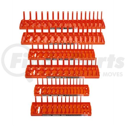 Hansen Global 92002 Socket Tray Six Pack - Orange