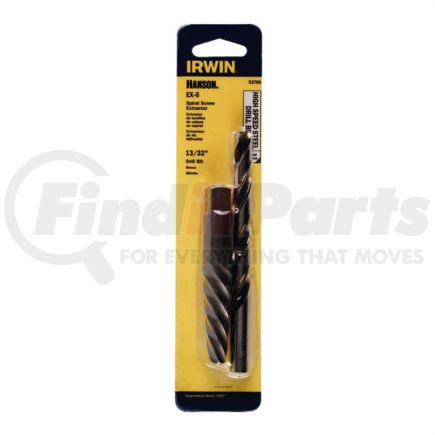Hanson 53706 Screw Extractor Set 537 Series Spiral Extractor & Drill Bit Combo Packs, EX-6 plus 13/32" Drill Bit