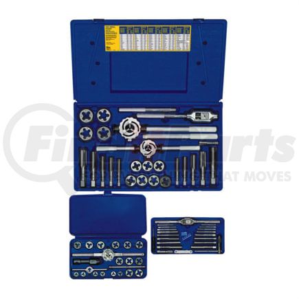 Hanson 97312 Tap and Die Set 66-Pieces High Carbon Steel Machine Screw/Metric Tap & Hex Die Set