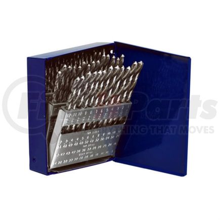 Hanson 80181 Drill Bit Set 60-Piece General Purpose HSS Wire Gauge Straight Shank Jobber Length Drill Bit Set