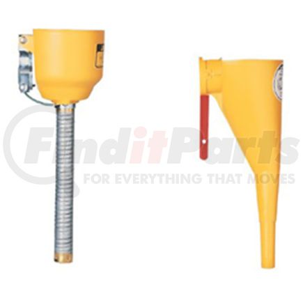 Justrite 11089 Multi-Purpose Funnel Bolt-On Poly Funnel with Galvanized Steel Hose for Type I Safety Cans