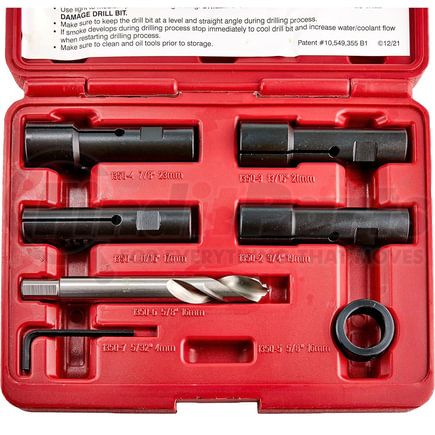 LTI Tools LT1350 Wheel Lug Nut Removal Kit Heavy Duty Guided Core Carbide Drill Wheel Stud Lug Ripper Lugnut Removal Kit