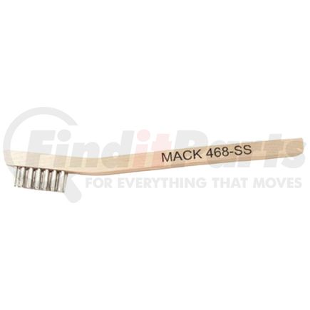 Mack Brush 468-SS Parts Cleaning Brush 468 Series Welder Mini Scratch Brush, 7-3/4 in OAL, Stainless Steel, Wood Handle