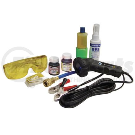 Mastercool 53351 Leak Detection Dye Kit Professional UV Leak Detection Kit with 50-Watt Mini Light Dyes Hose and Glasses