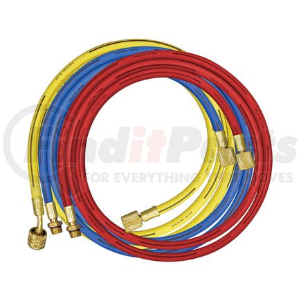 Mastercool 84721 72" Blue R134a Hose with 1/2" Acme-F and 14mm-M Auto A/C Fittings
