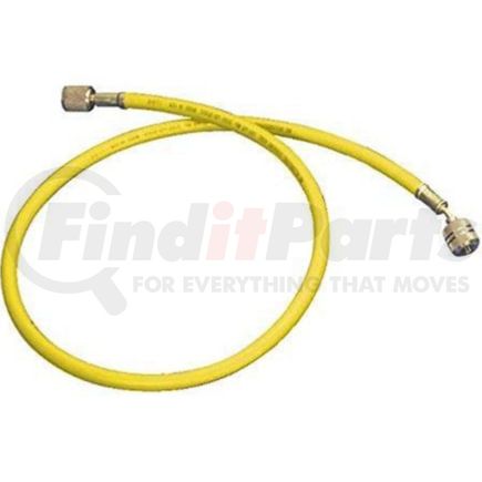 Mastercool 90264-72 A/C System Charging Hose 72" Yellow Standard Pressure Charging Hose with Manual Shut-Off Ball Valve