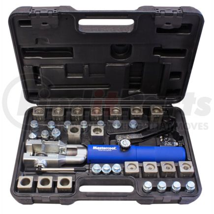 Mastercool 72485-PRC Tube Flaring Tool Universal Hydraulic Flaring Tool Set W/ Blue Handle 3/8” & 1/2” GM Transmission